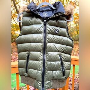American Eagle Olive Down Vest